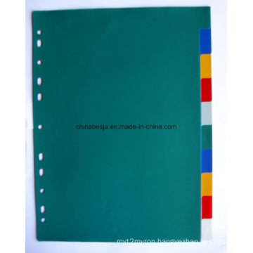 10 Pages Colored PP Index Divider Without Number Printed (BJ-9022) , China Manufacturer of Index Divider, China Factory of Index Divider.